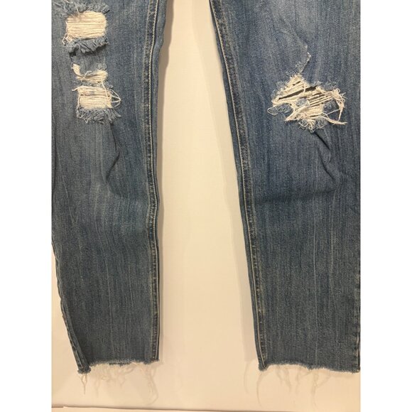 Old Navy Womens Boyfriends Distressed High Jeans With‎ Frayed Hem Size 4 - Picture 3 of 9